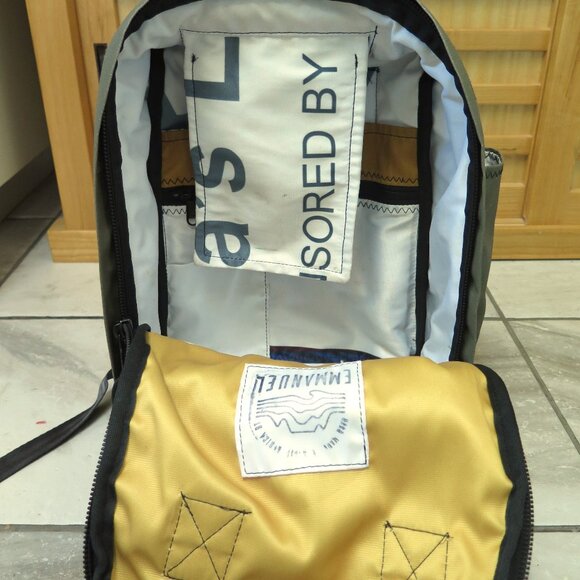 Sealand Small Recycled Buddy Backpack Blue and Sage - Picture 15 of 16